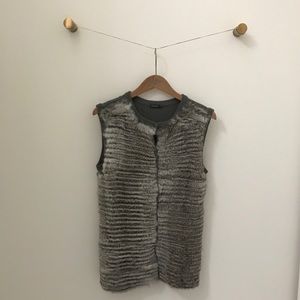 J. McLaughlin fur and wool vest